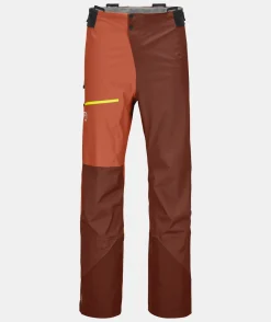 Shop ORTOVOX 3L ORTLER PANTS M clayorange