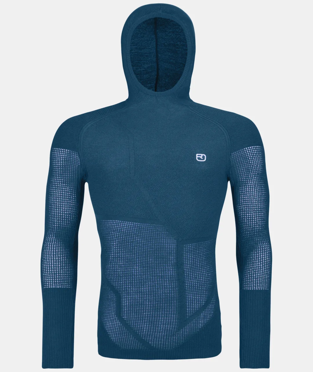 Clearance ORTOVOX MERINO THERMOVENT HOODY M petrolblue