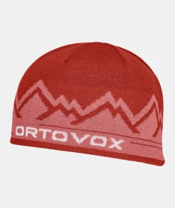 Cheap ORTOVOX PEAK BEANIE sunsetorange